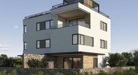 CROATIA - Apartment with pool in a modern house - MANDRE, island Pag